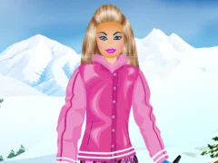Cluiche Barbie Snowboard Dress ar líne