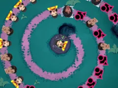Cluiche Squid Game Bubble Shooter ar líne
