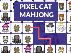Cluiche Pixel cat mahjong ar líne