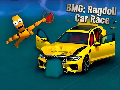 Cluiche BMG: Ragdoll Car Race ar líne