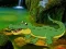 Cluiche Crocodile Waterfalls Forest Escape ar líne