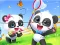 Cluiche Jigsaw Puzzle: Baby Panda Spring Outing ar líne