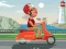 Cluiche City Scooter Ride Coloring ar líne