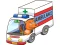 Cluiche Cartoon Ambulance Puzzle ar líne