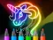 Cluiche Learn to Draw Glow Cartoon ar líne