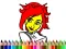 Cluiche Back To School: Cute Girl Coloring ar líne