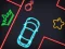 Cluiche Neon Car Puzzle ar líne