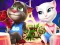 Cluiche Talking Tom and Angela Coloring ar líne
