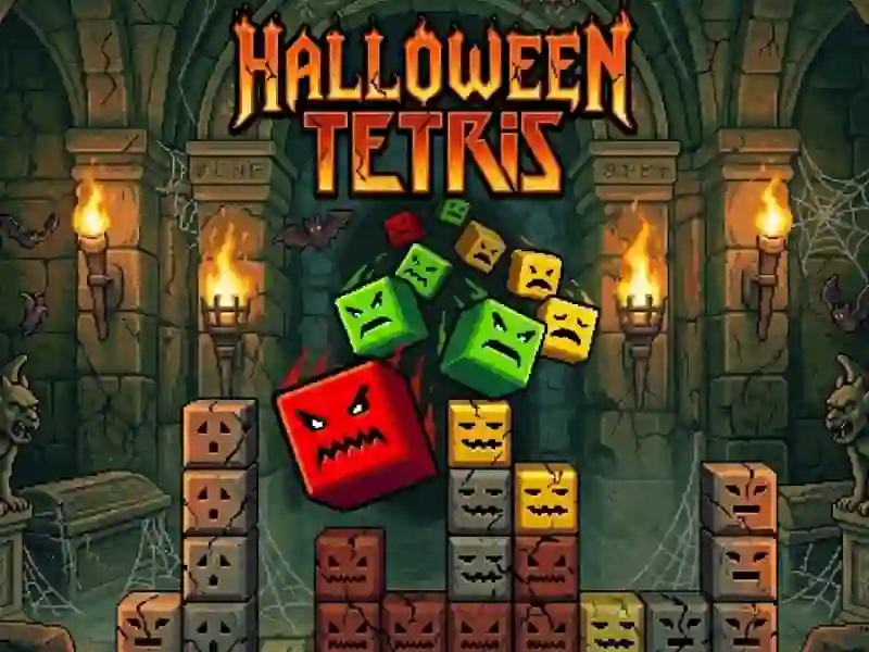 Cluiche Halloween Tetris ar líne