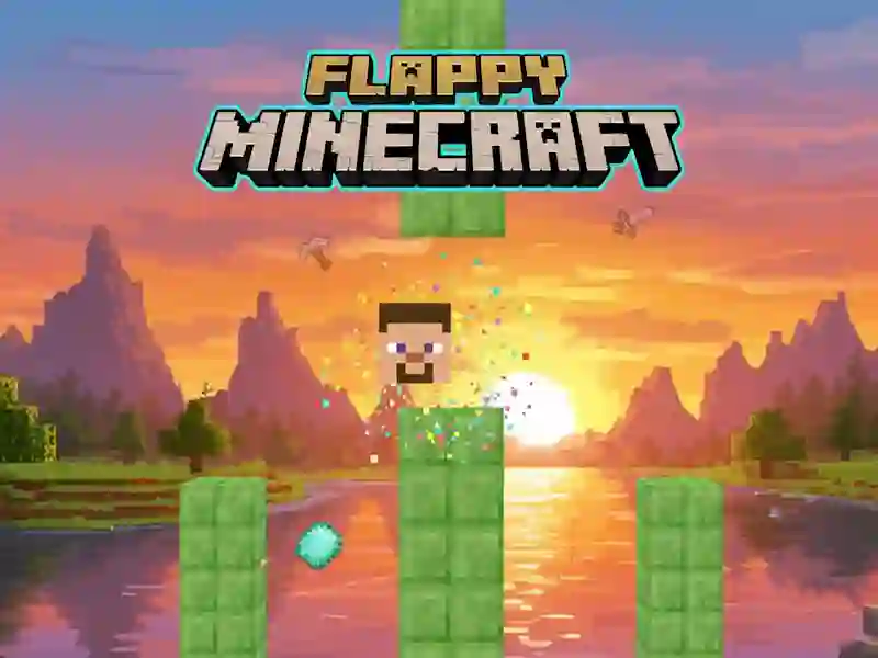 Cluiche Flappy Minecraft ar líne