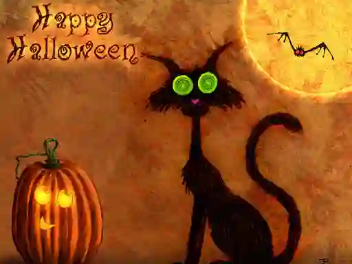 Cluiche Happy Halloween 2020 Puzzle ar líne