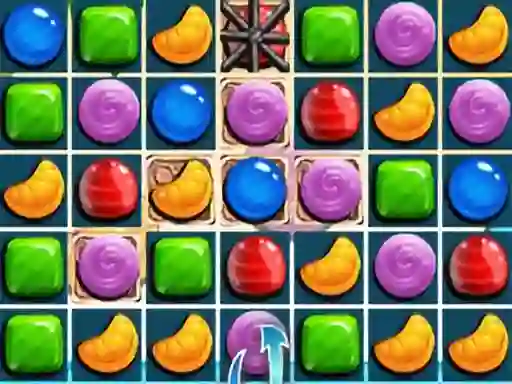 Cluiche Sweet Candy Match 3 ar líne