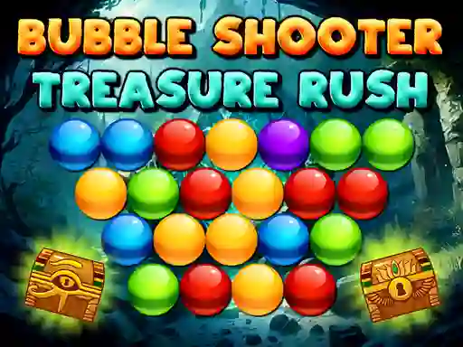 Cluiche Bubble Shooter Treasure Rush ar líne