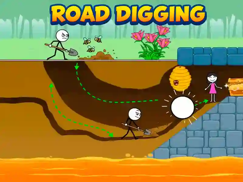Cluiche Road Digging ar líne