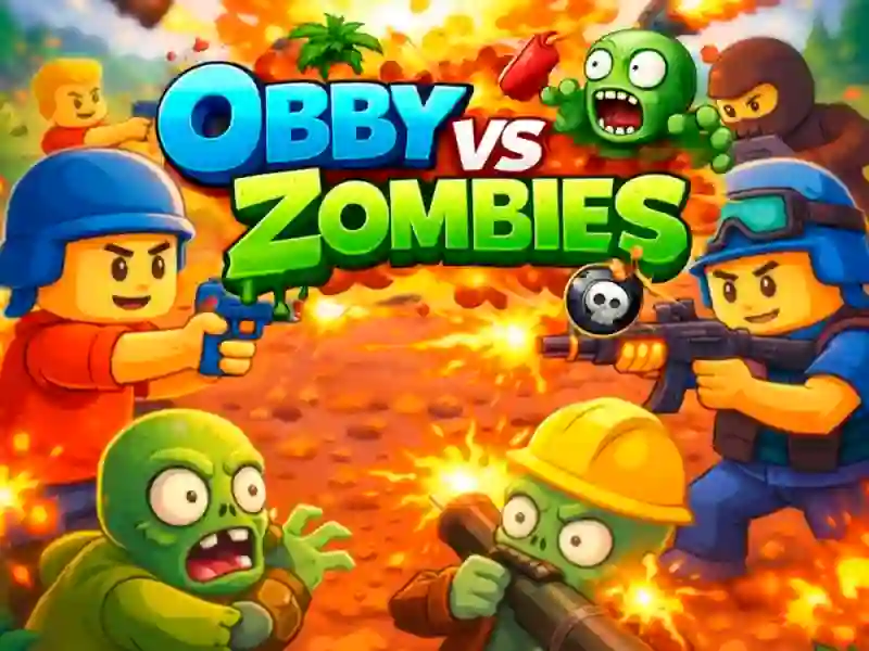 Cluiche Obby vs Zombies ar líne