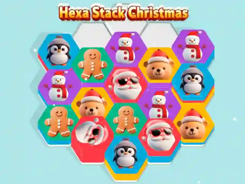Cluiche Hexa Stack Christmas ar líne