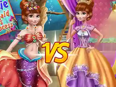 Cluiche Anna mermaid vs princess ar líne