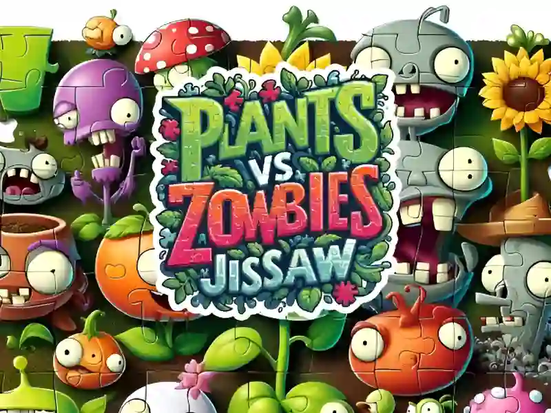 Cluiche Plants vs Zombies Jigsaw ar líne