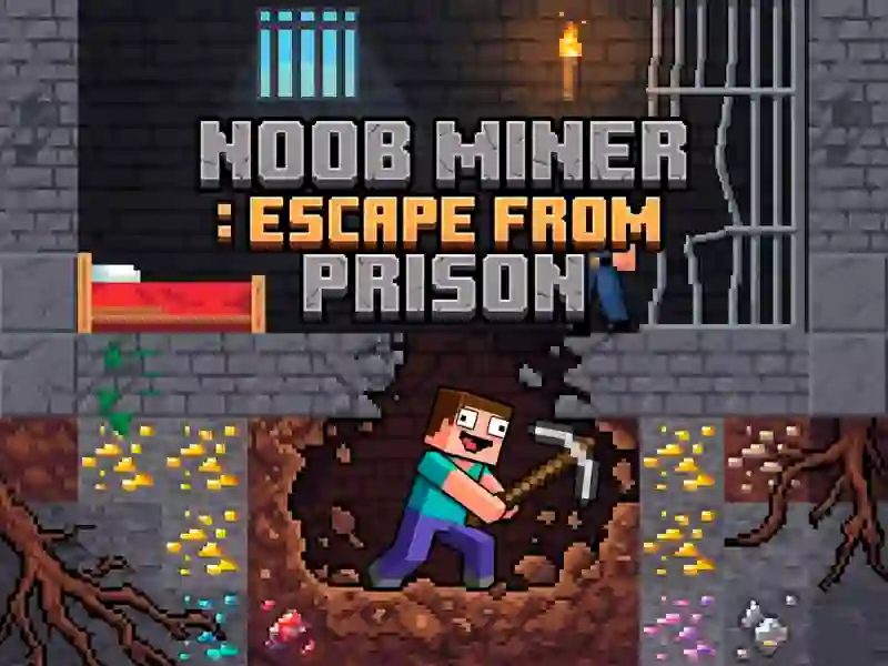 Cluiche Noob Miner: Escape From Prison ar líne