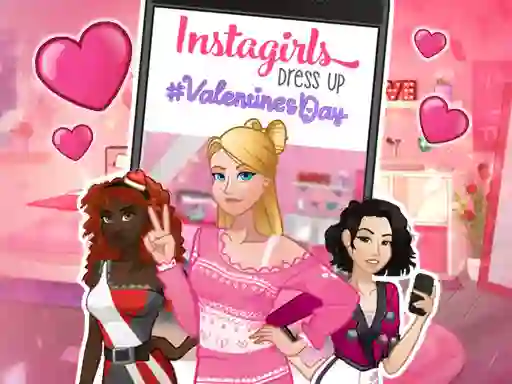 Cluiche Instagirls: Valentine Dress Up ar líne