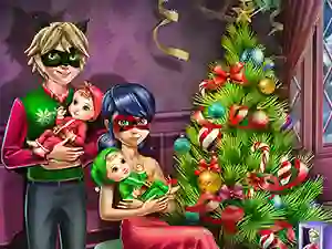 Cluiche Dotted Girl Family Christmas ar líne