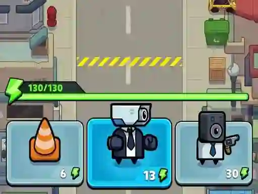 Cluiche Toilet fight Police vs zombie ar líne