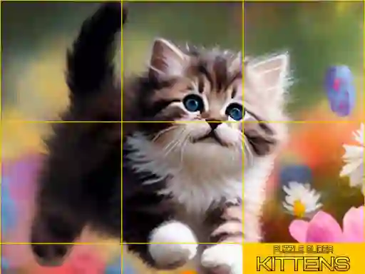 Cluiche Puzzle Sliding Kittens ar líne