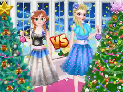 Cluiche Ellie VS Annie Christmas Tree ar líne