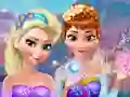 Cluiche Anna & Elsa Makeover ar líne