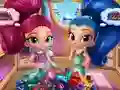 Cluiche Shimmer And Shine Wardrobe Cleaning ar líne