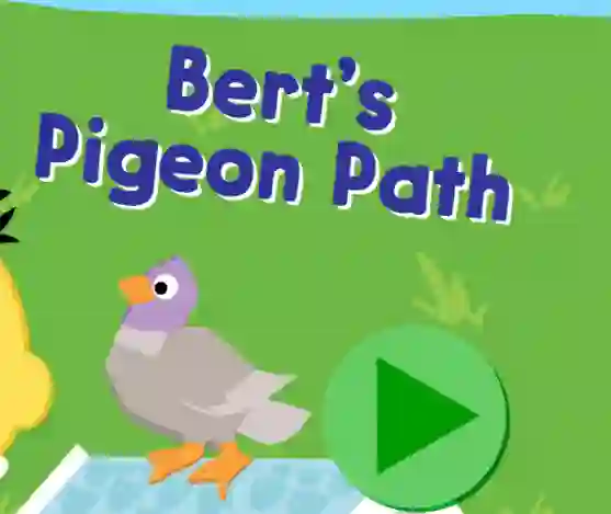 Cluiche 123 Sesame Street: Bert's Pigeon Path ar líne
