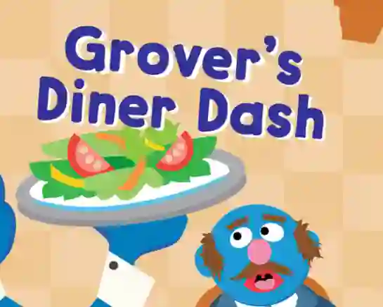 Cluiche 123 Sesame Street: Grover's Diner Dash ar líne