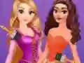 Cluiche Disney Princesses Rainbow Dresses ar líne