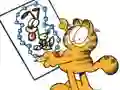 Cluiche Garfield connects the dots ar líne