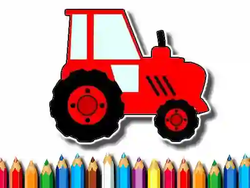 Cluiche Easy Kids Coloring Tractor ar líne