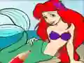 Cluiche Princess Mermaid Coloring Game ar líne