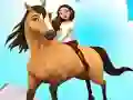 Cluiche Horse Run 3D ar líne