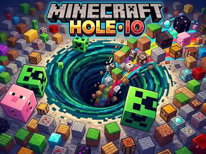Cluiche Minecraft Hole IO ar líne