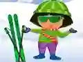 Cluiche Dora Ski Dress up ar líne