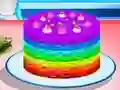 Cluiche Cooking Rainbow Cake ar líne