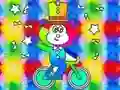 Cluiche Coloring Book: Monkey Rides Unicycle ar líne