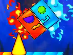 Cluiche Fire And Water Geometry Dash ar líne
