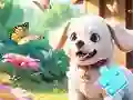 Cluiche Jigsaw Puzzle: Dog In Garden ar líne
