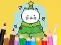 Cluiche Coloring Book: Cats And Christmas Tree ar líne