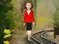 Cluiche Girl Escape From Railway Track ar líne