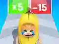Cluiche Epic Banana Run: Merge Master ar líne