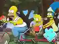 Cluiche Jigsaw Puzzle: Simpson Family Riding ar líne
