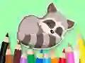 Cluiche Coloring Book: Baby Raccoon ar líne