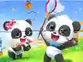 Cluiche Jigsaw Puzzle: Baby Panda Spring Outing ar líne