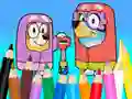 Cluiche Coloring Book: Bluey Flossing Grannies ar líne